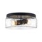 Designers Fountain Rose Marie 13 in. 2-Light Matte Black Mid-Century Modern Semi Flush Mount with Rippled Glass Shade D323M-FM-MB - alternate 4